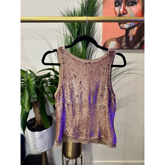 Amanda Wakeley Sleeveless Embellished Sequin Top - Size 8 - Picture 5 of 14